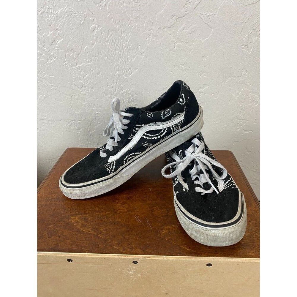 VANS OLD SKOOL MEN'S ‎ PEACE PAISLEY BLACK / TRUE WHITE SZ8